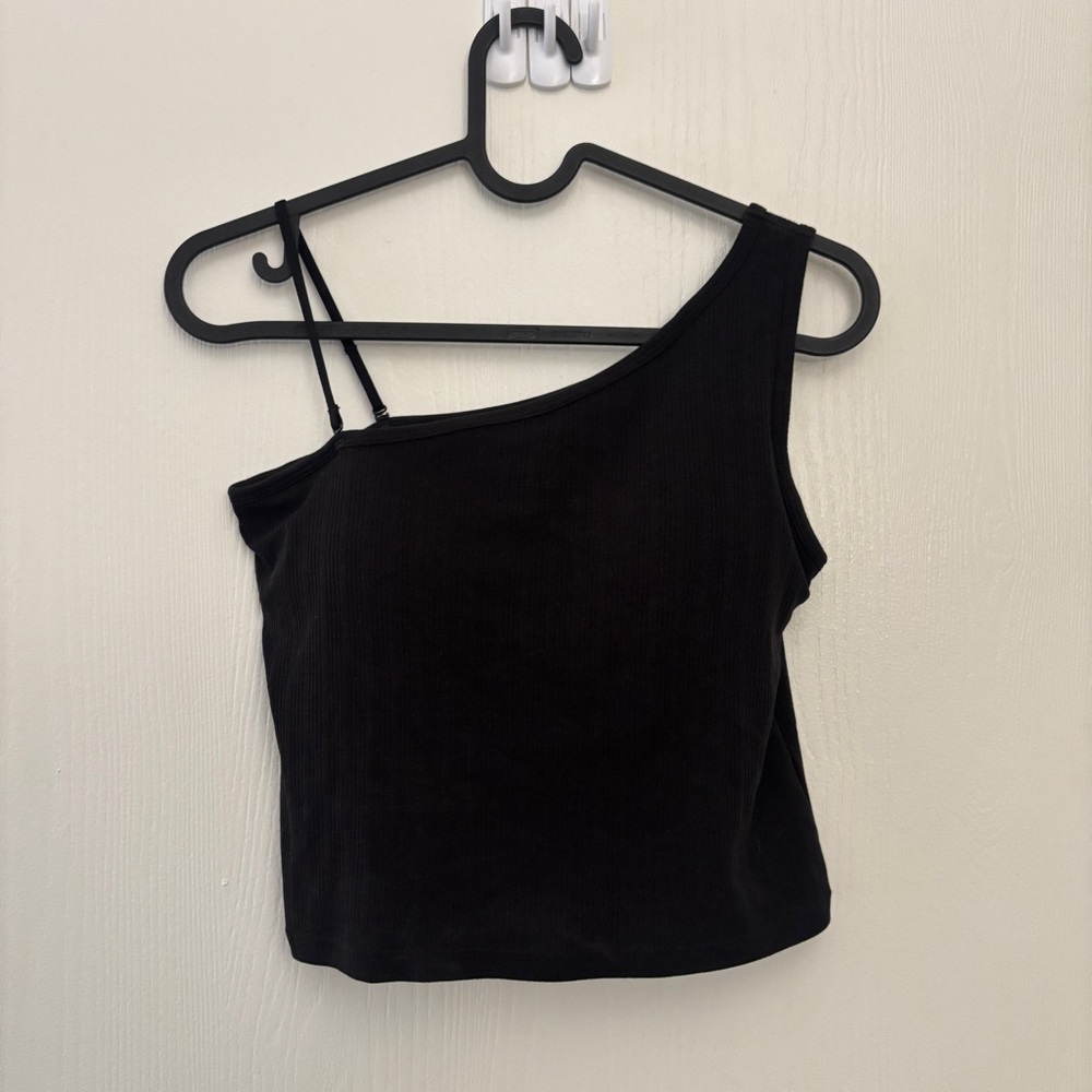 GU Bra-Feel Cropped One Shoulder Tank Top size S